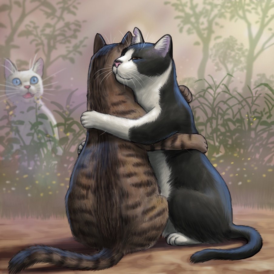 Тигр обнимает человека