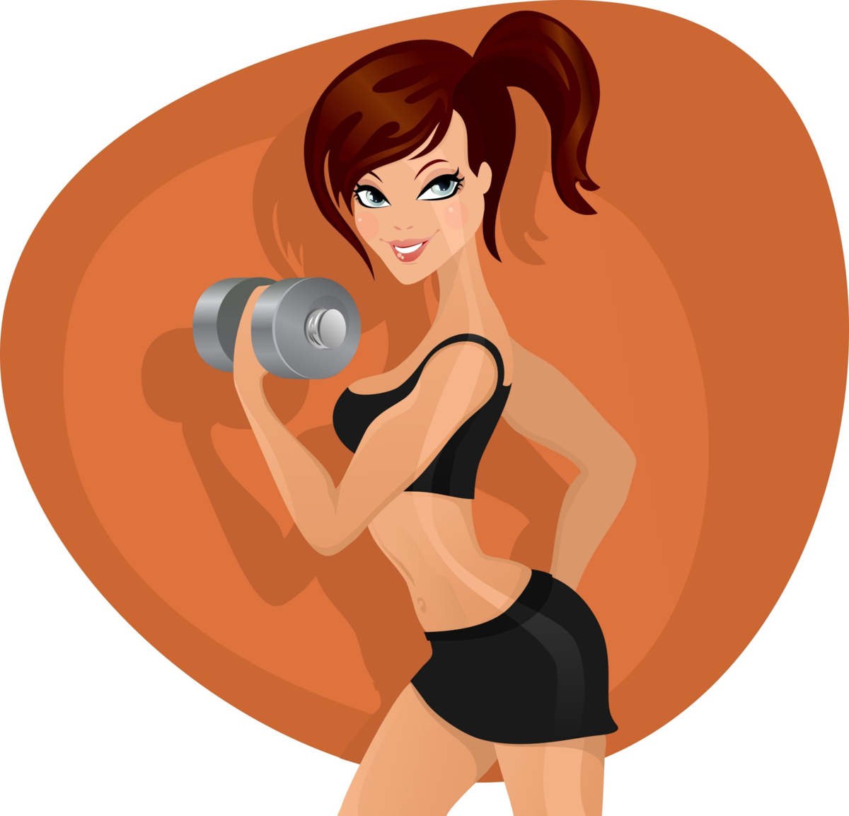 Женское тело на темном фоне