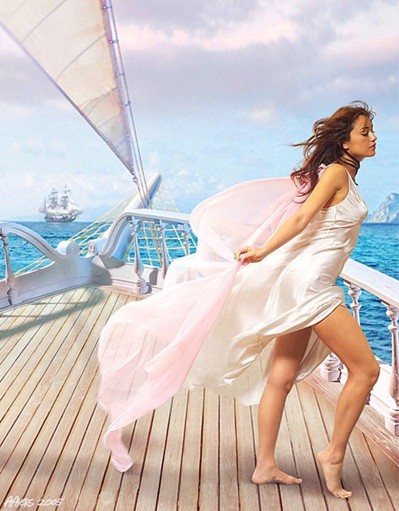 Утро море кофе цветы