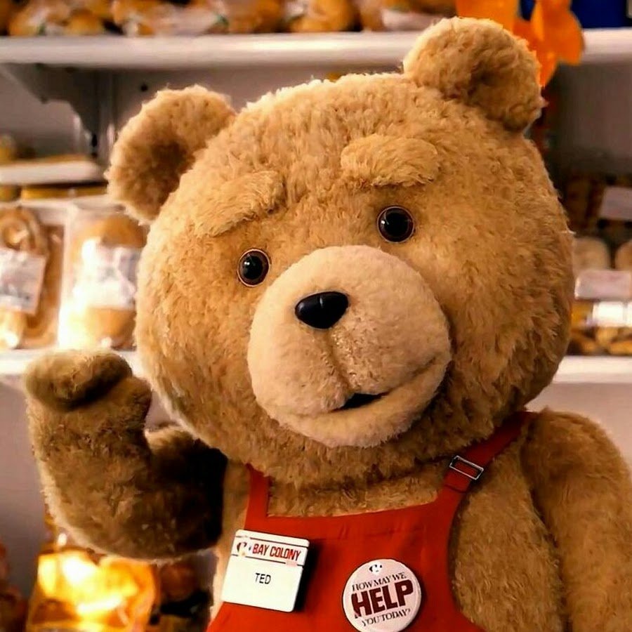 Мишка на голубом фоне