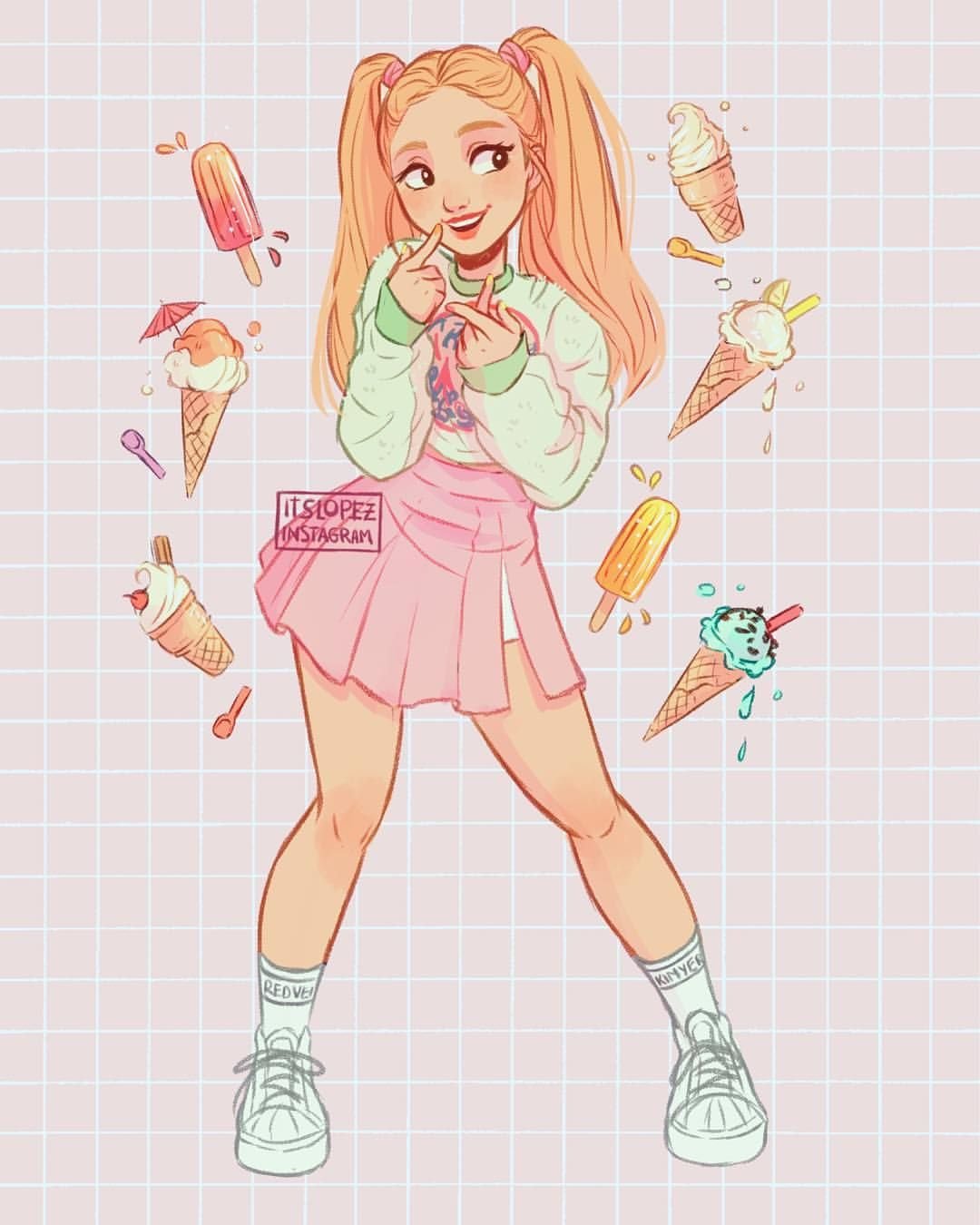 Девочка в мультяшном стиле