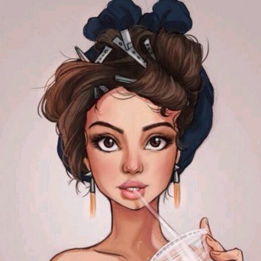 Рисунки девушек в мультяшном стиле