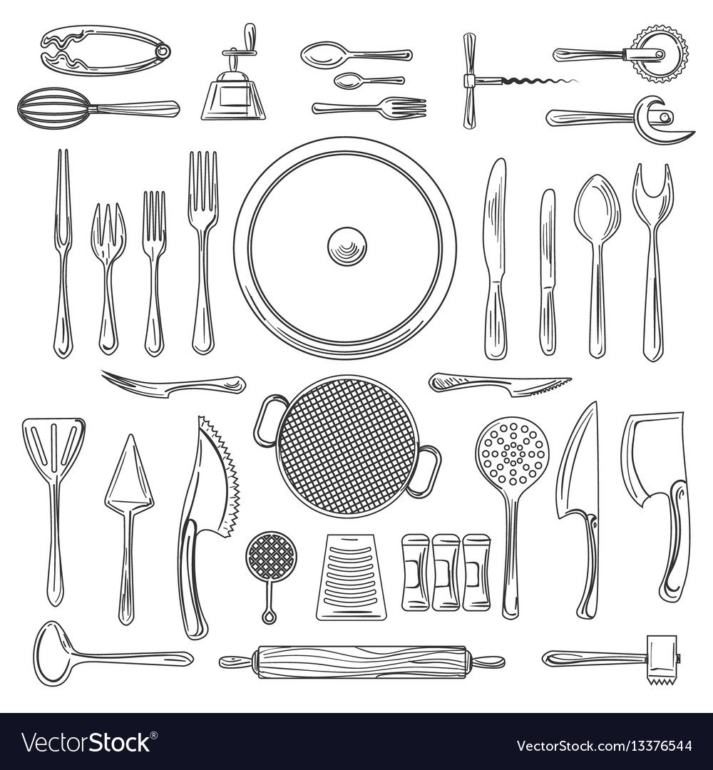 Кухонные принадлежности скетч