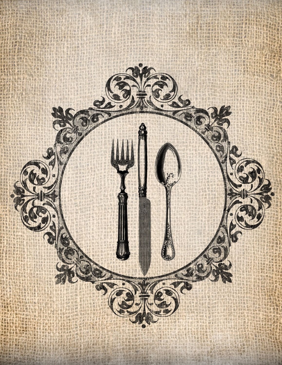 Монохром для декупажа кухня