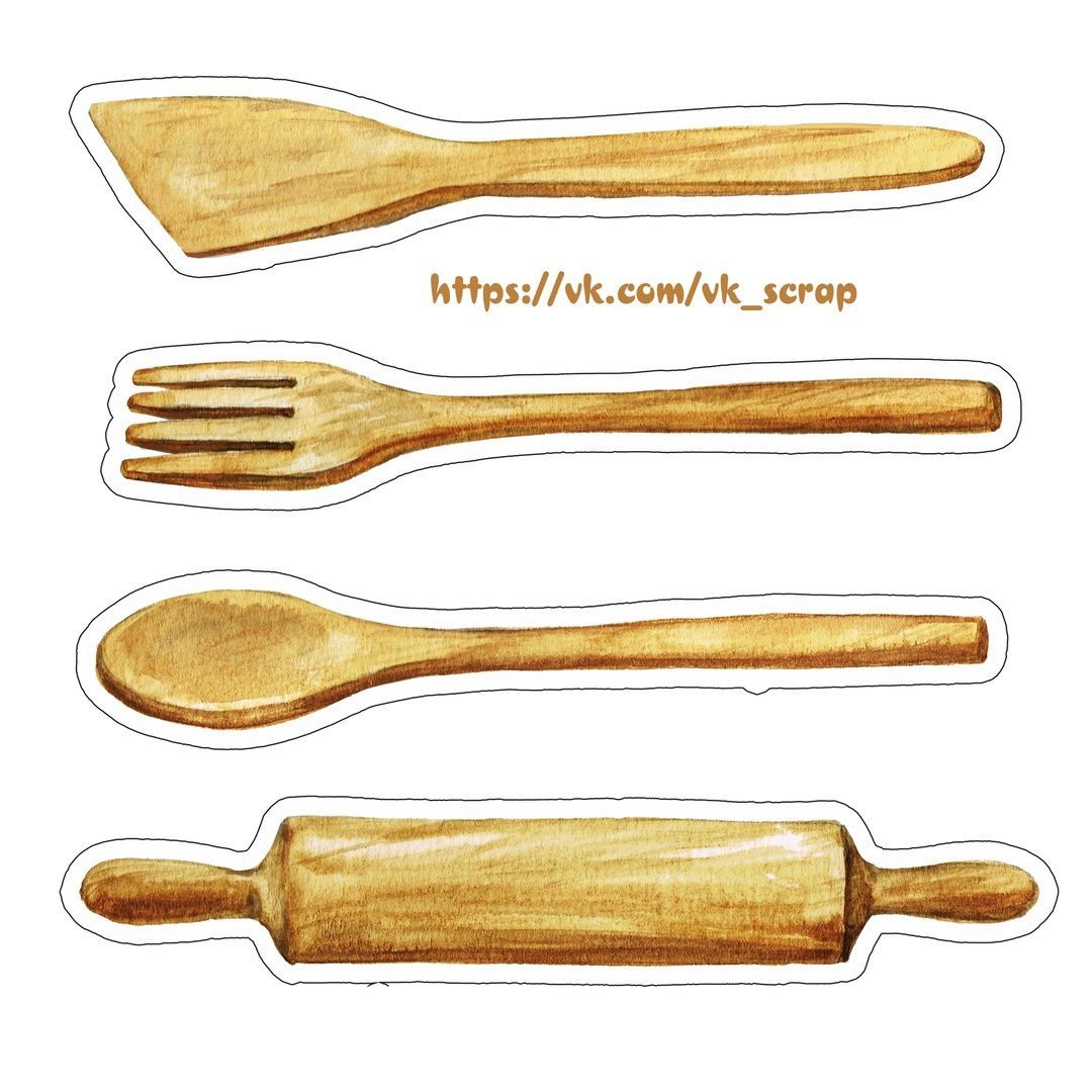 Столовые приборы для кулинарной книги