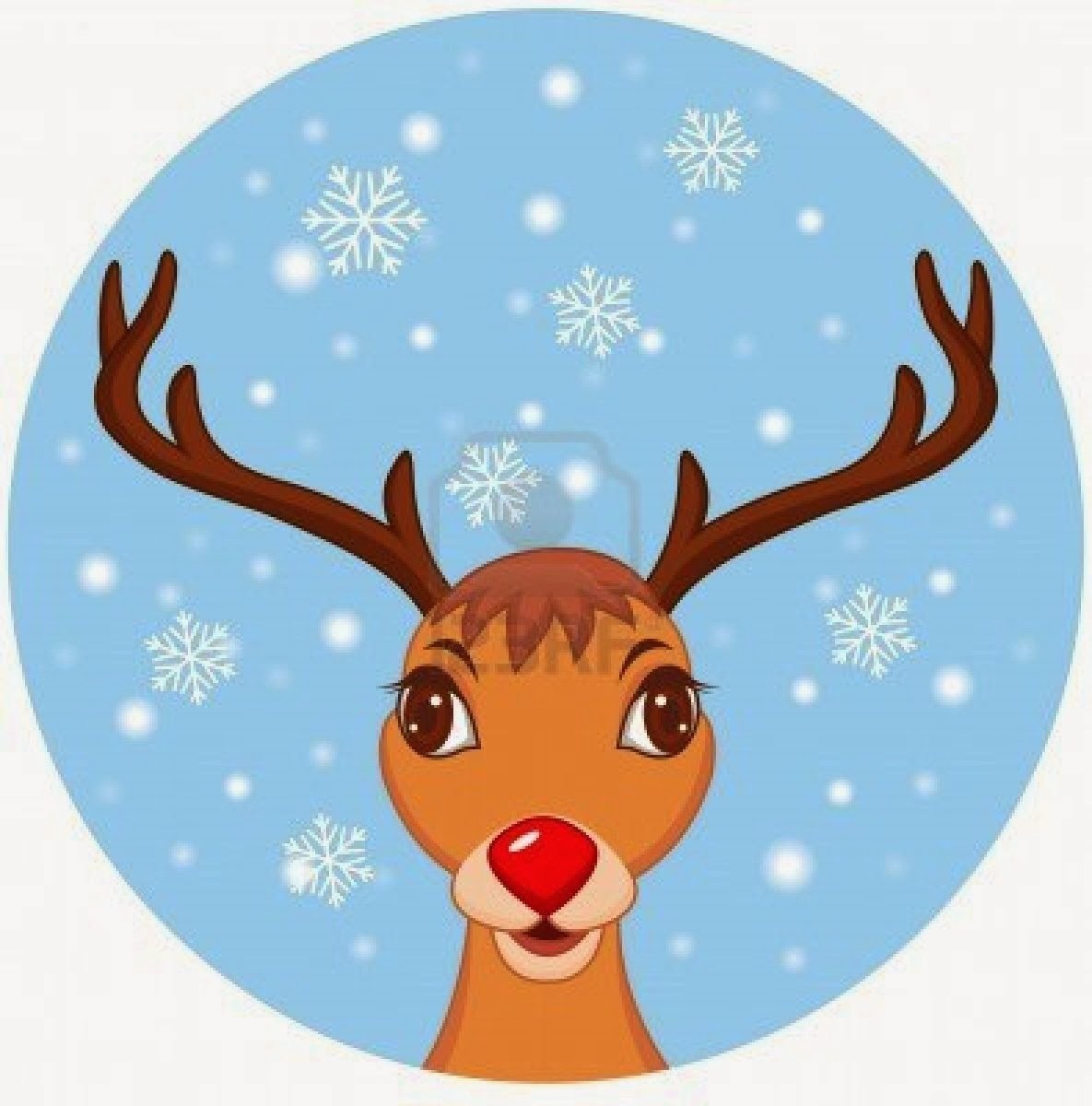 Мультяшный олень сидит