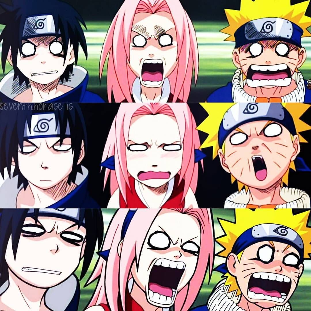 Команда 7 из Наруто смешные