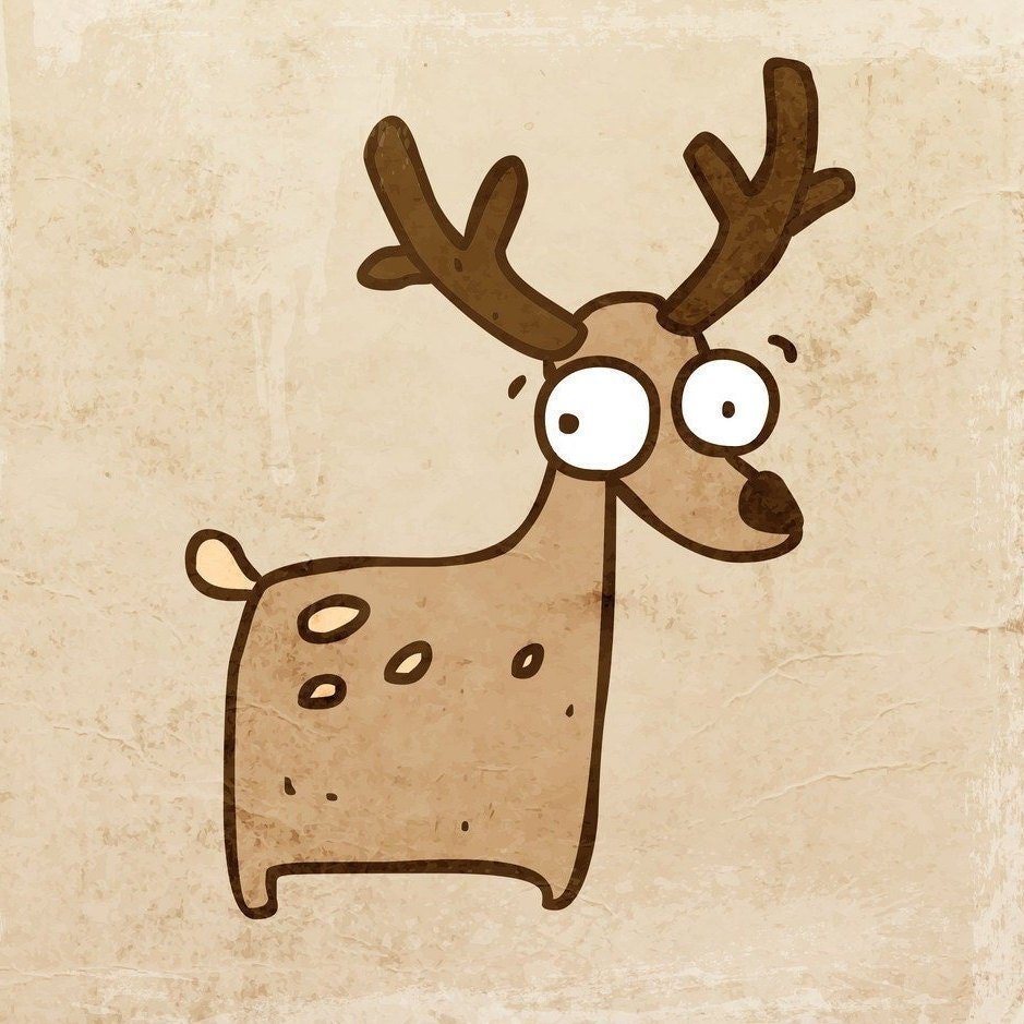 Северный олень мультяшный