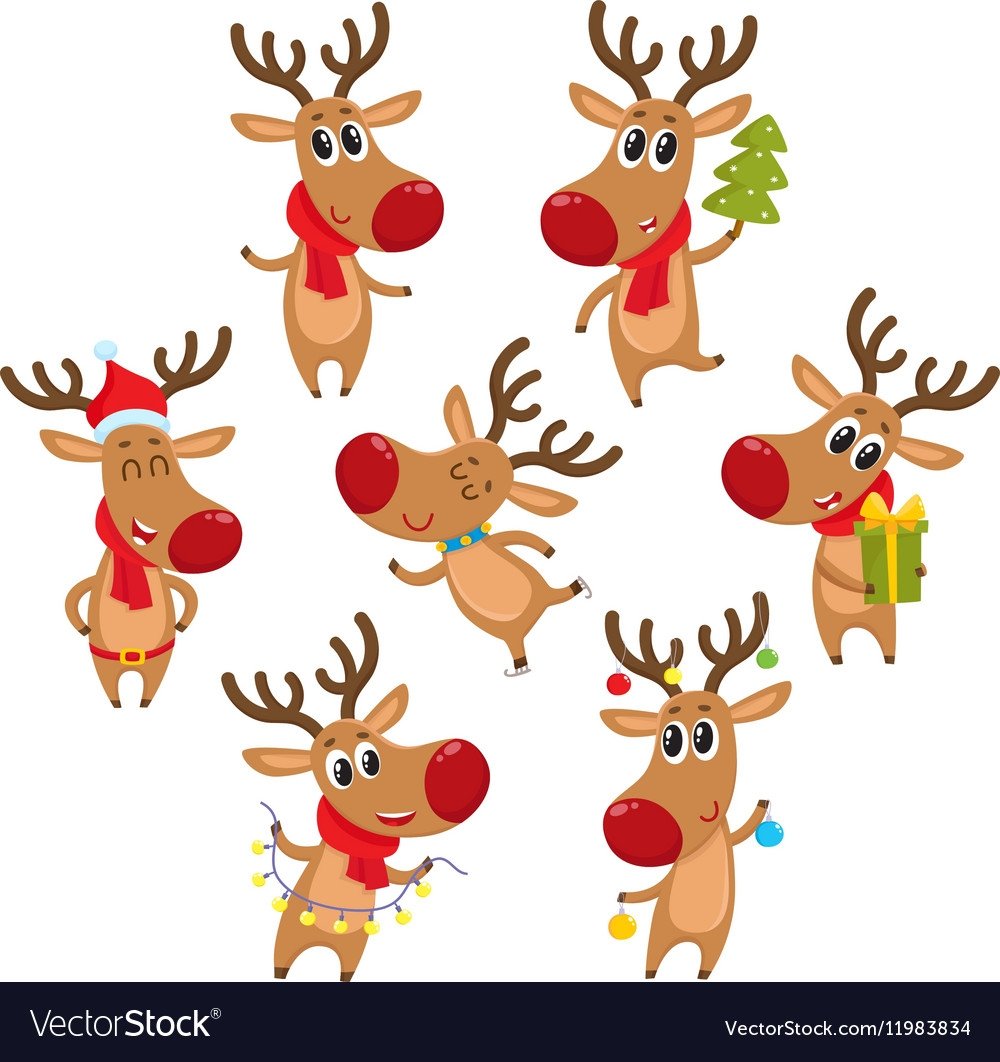 Мордочка новогоднего оленя