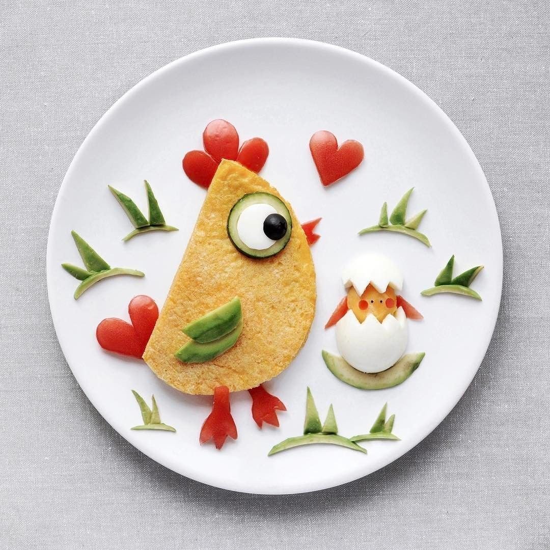 Украшение завтрака для детей