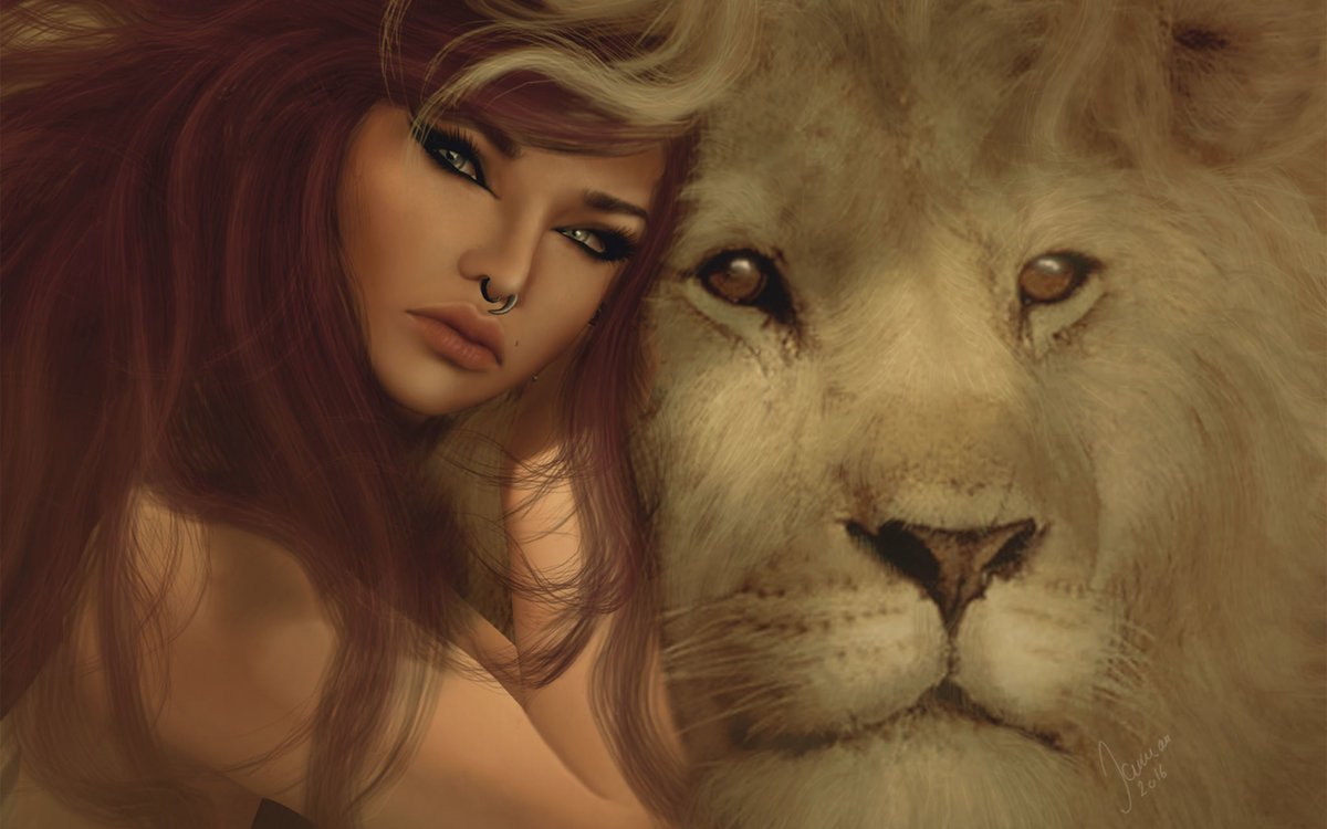 Девушка и Лев