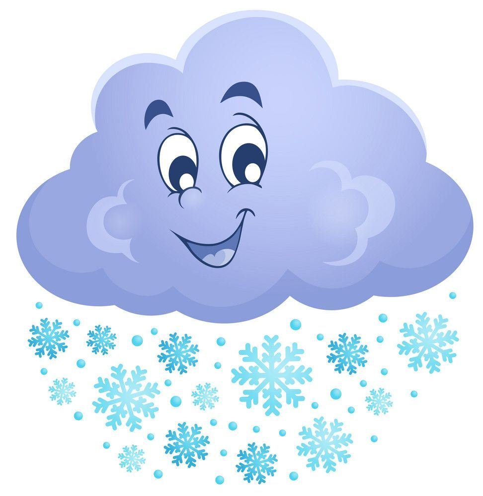 Тучка со снежинками