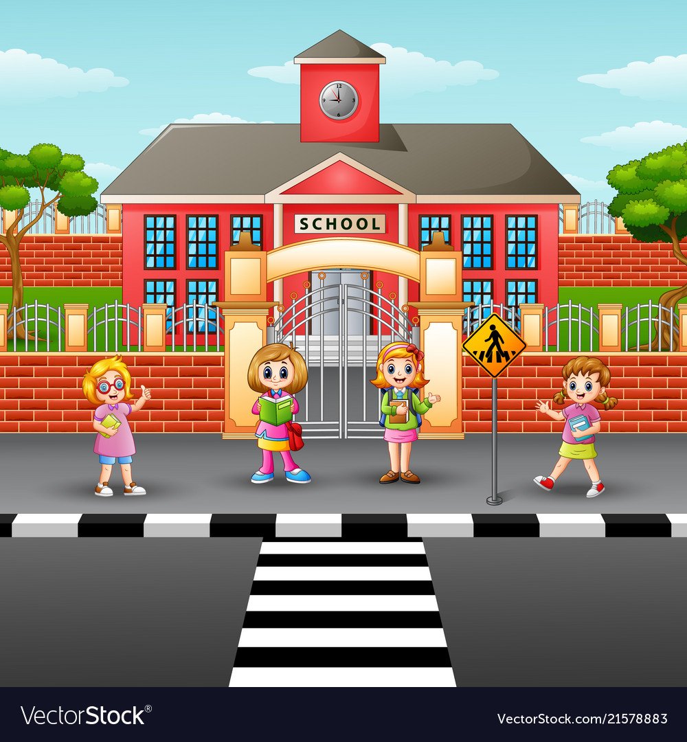 Дорога в школу мультяшная