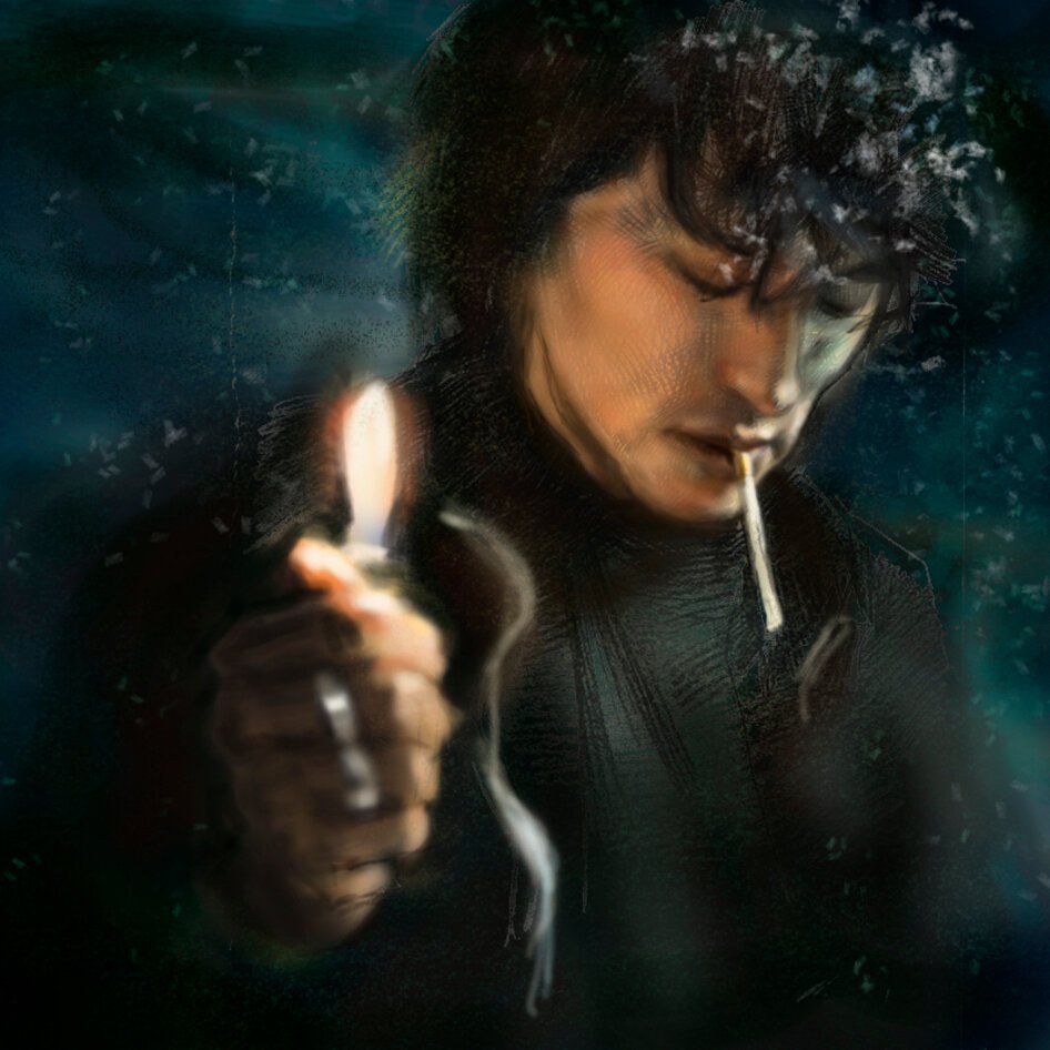 Виктор Цой граффити СПБ