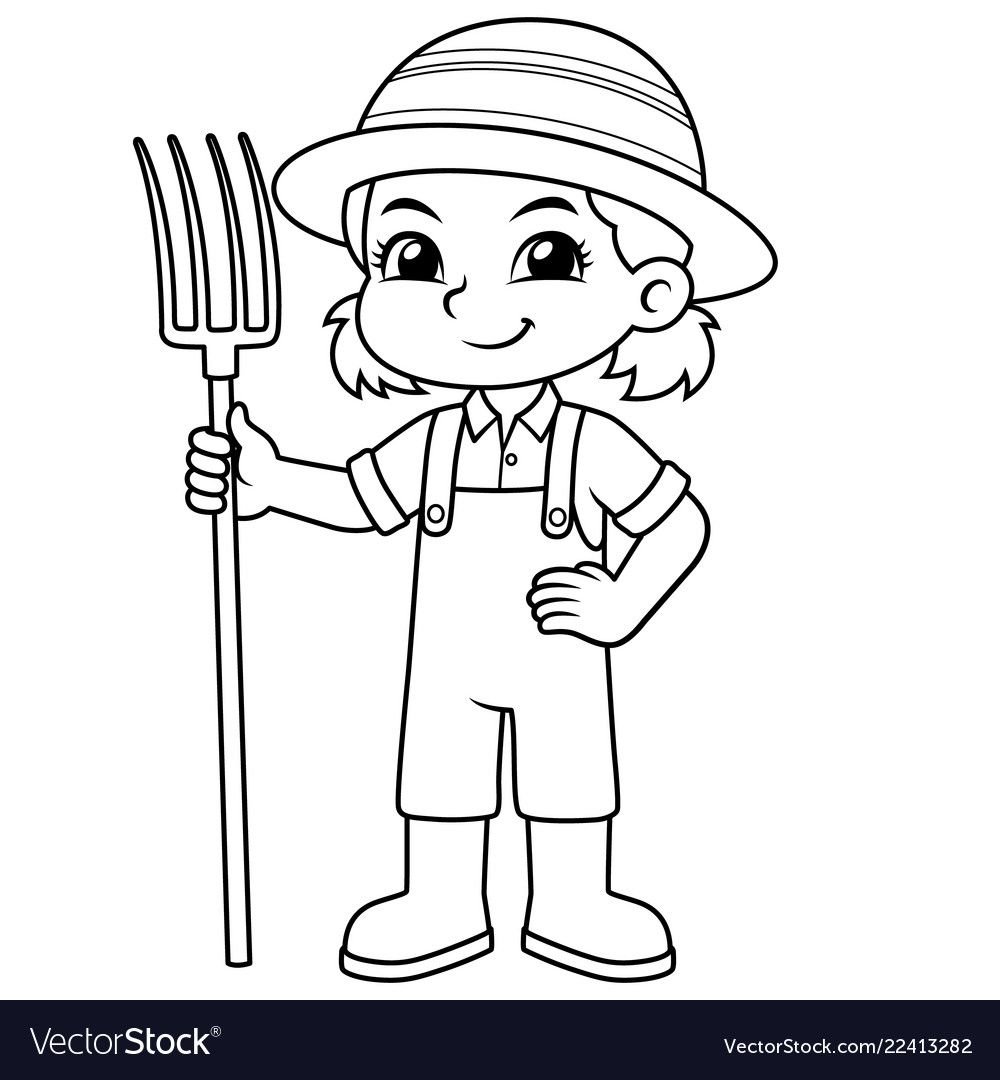 Огородник раскраска