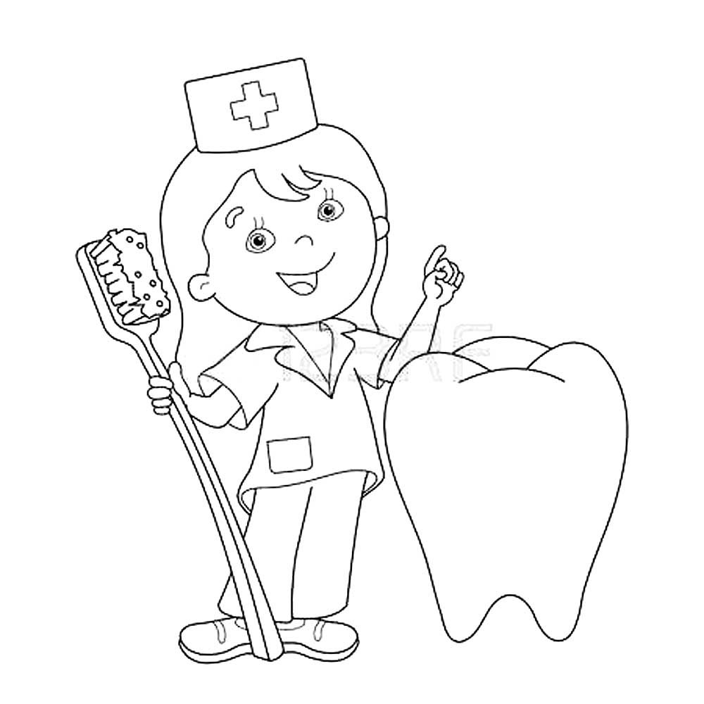 Раскраска профессия врач