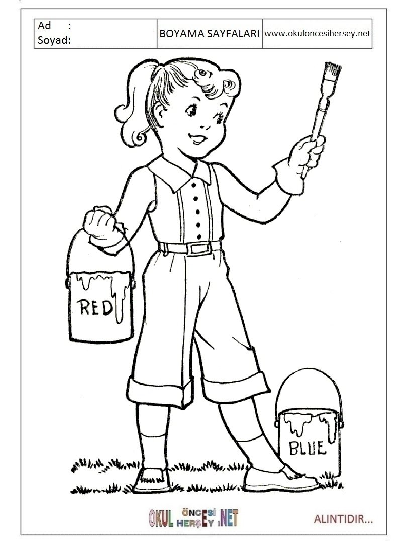 Раскраски для девочек профессии