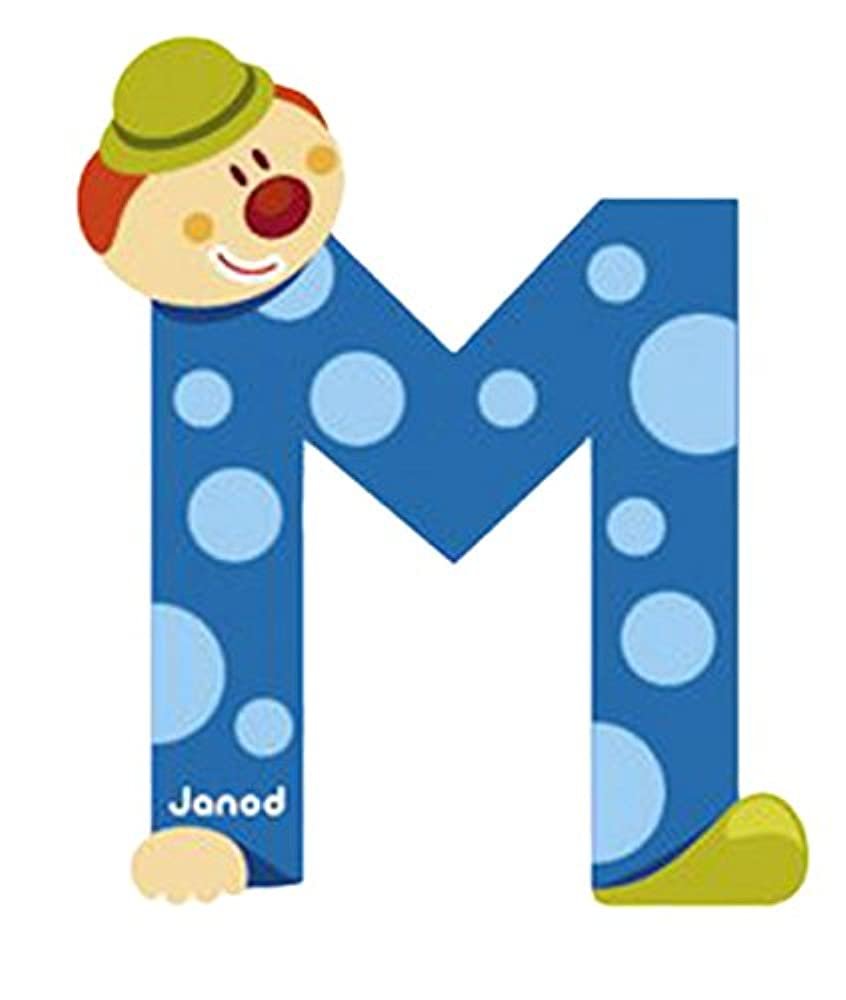 Веселая буква клоун у