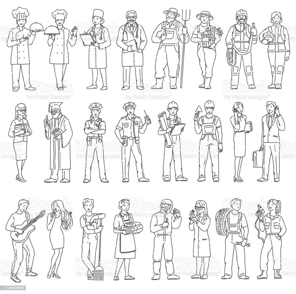 Скетч человек профессия