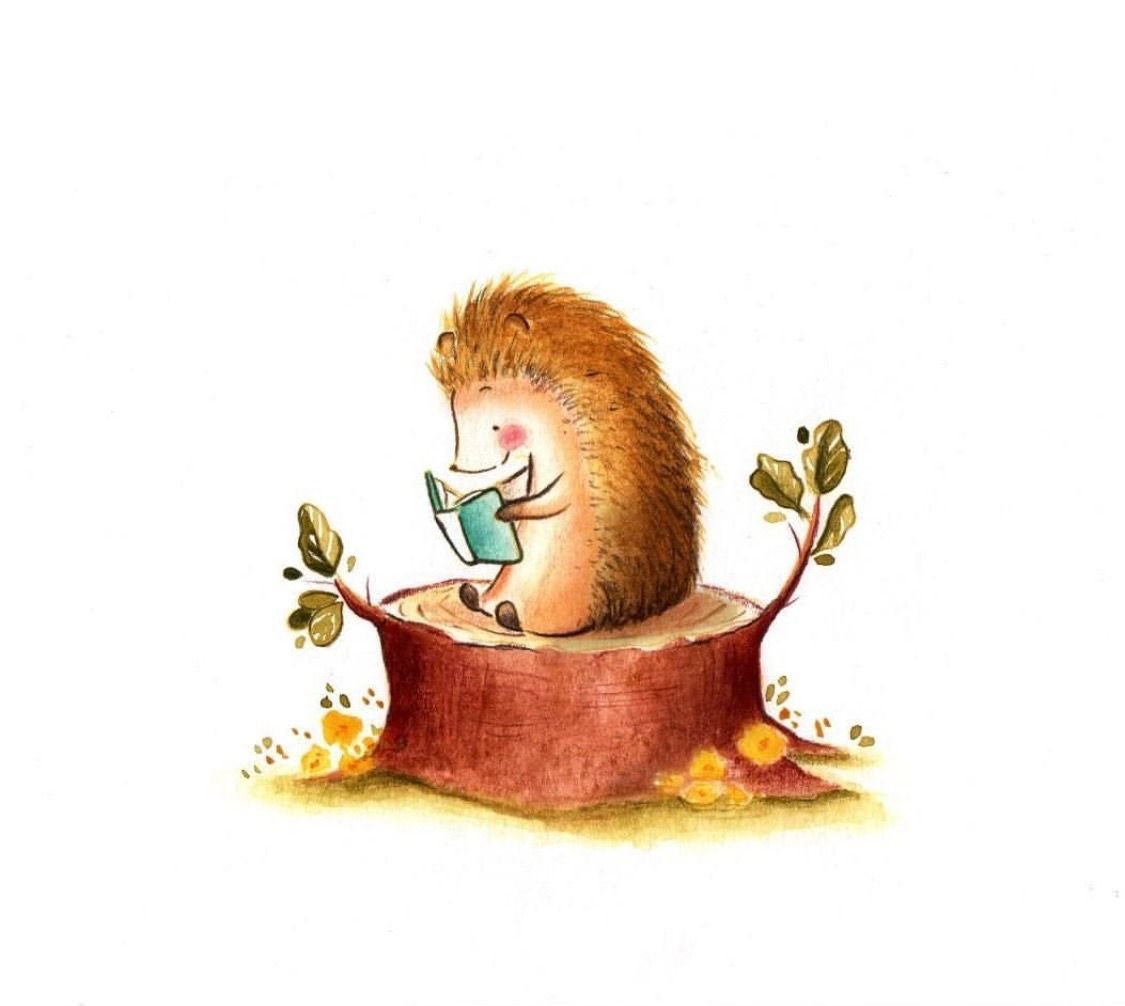 Вышивка крестом Ежик с яблоком