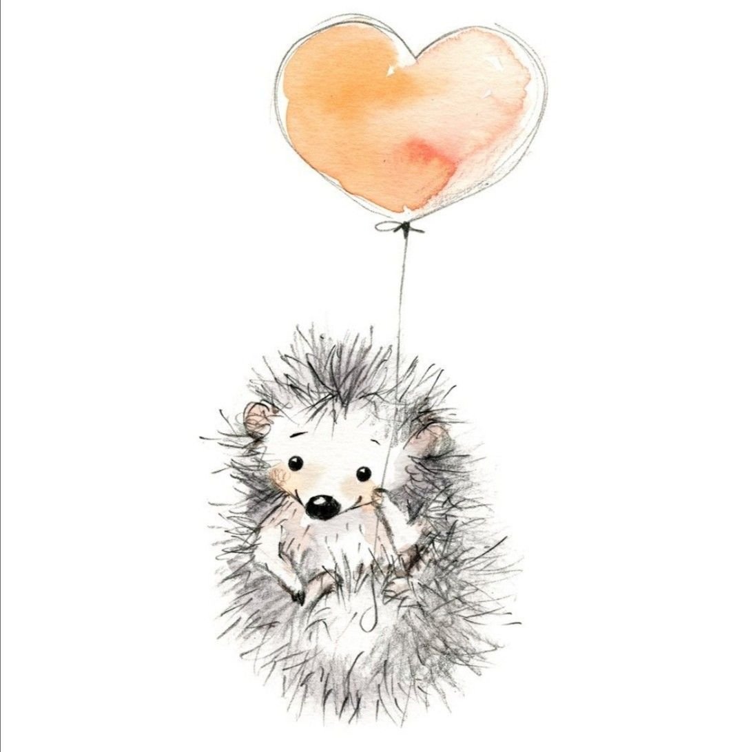 Ежик с подарком картинки