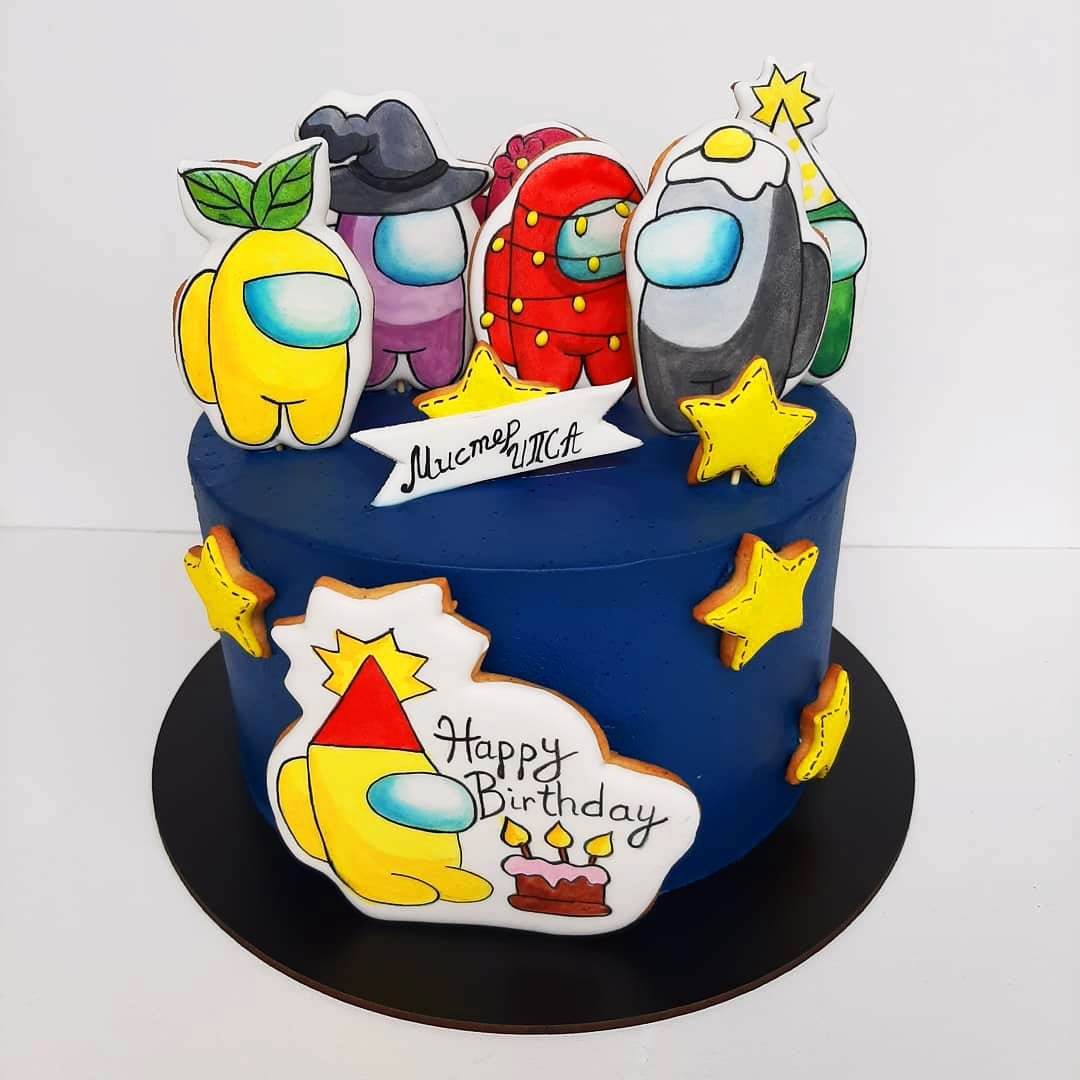 Торт амонг АС для мальчиков