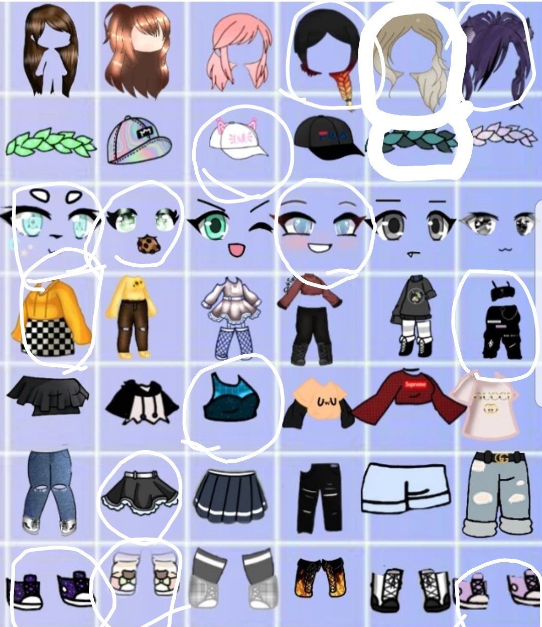 Гача лайф одежда и волосы