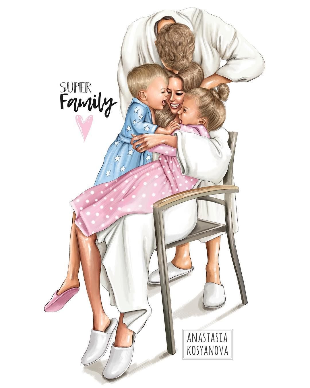 Anastasia kosyanova иллюстрации семьи