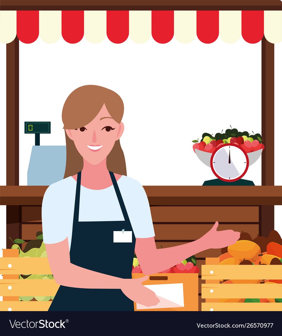 Атрибуты профессии продавец