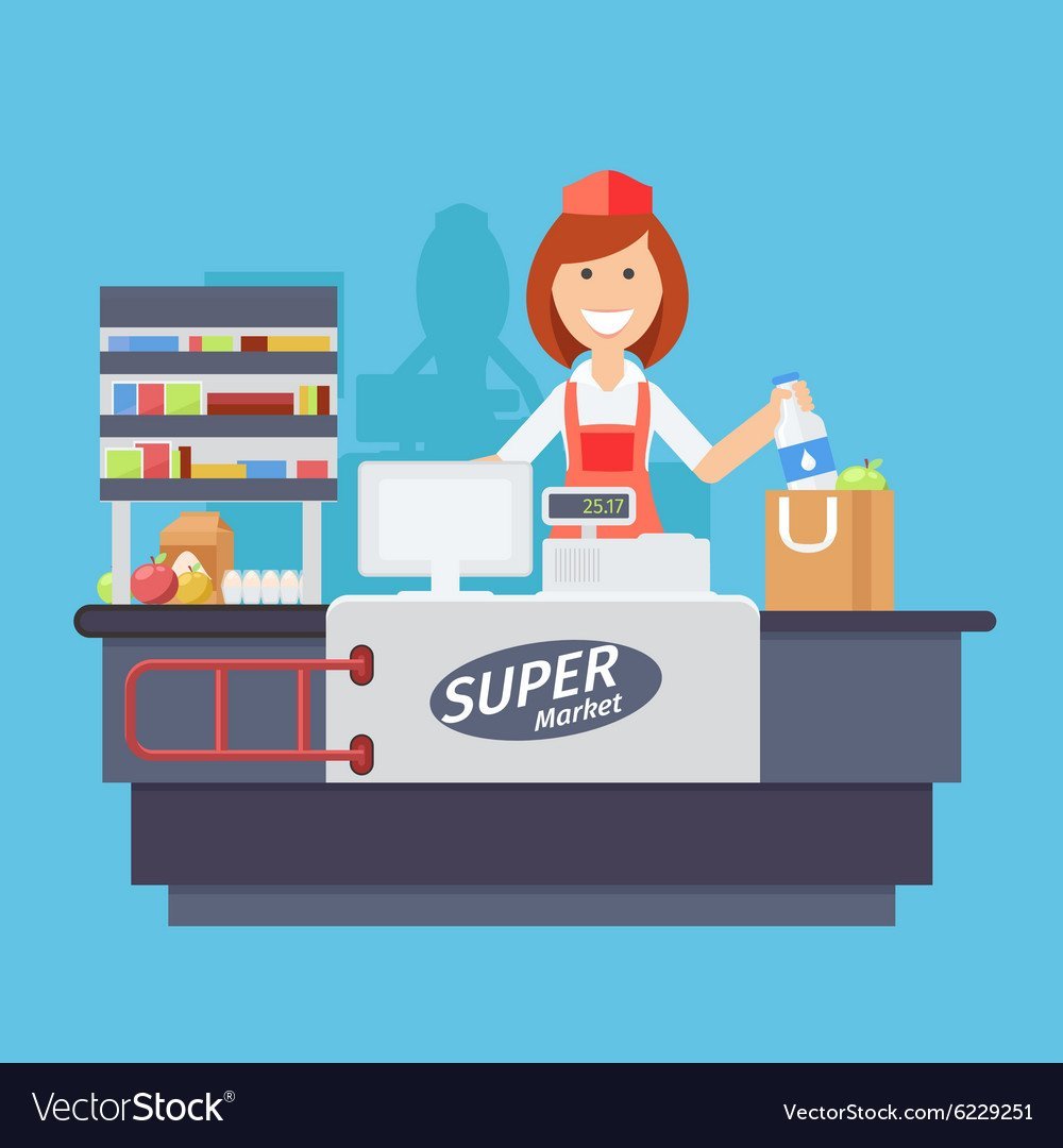 Картинка продавец в магазине