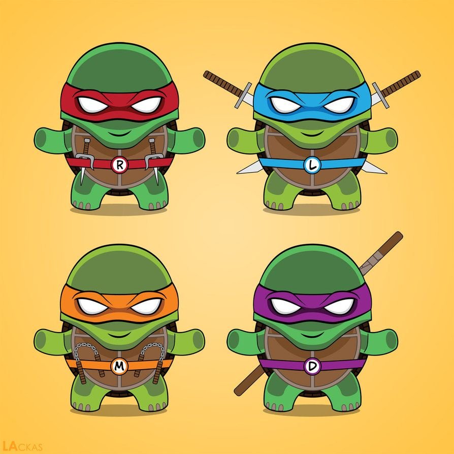 Черепашки ниндзя круглая