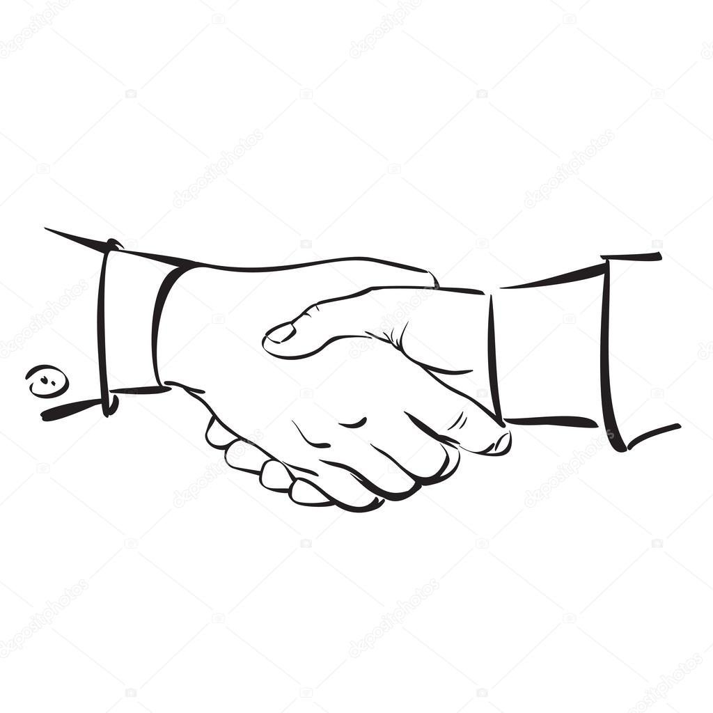 Рукопожатие рисунок