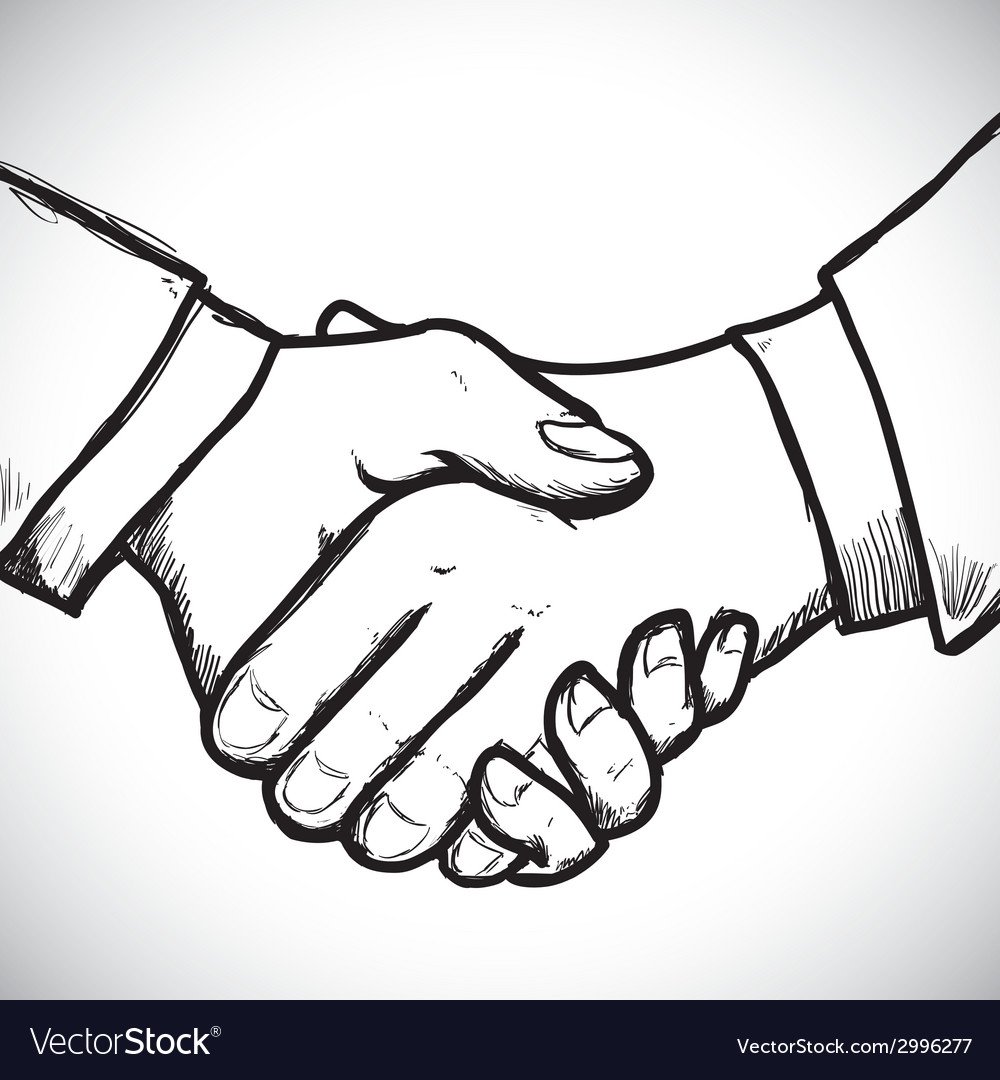 Рукопожатие рисунок креативный