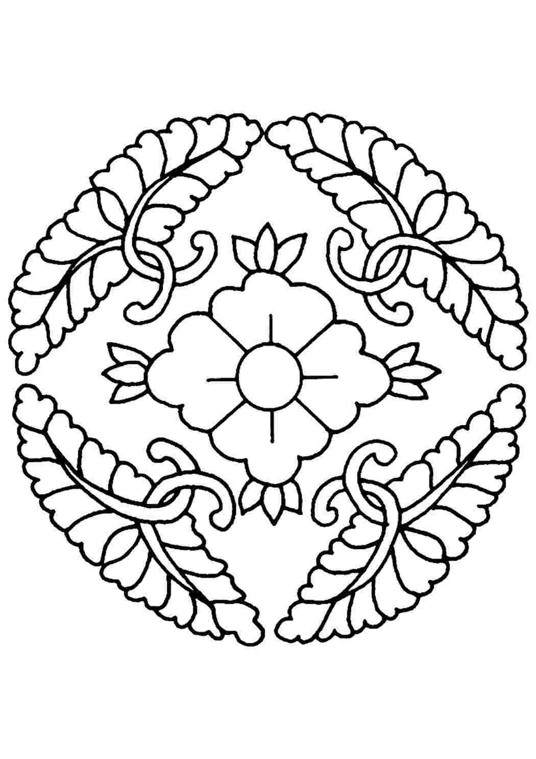 Растительный орнамент раскраска