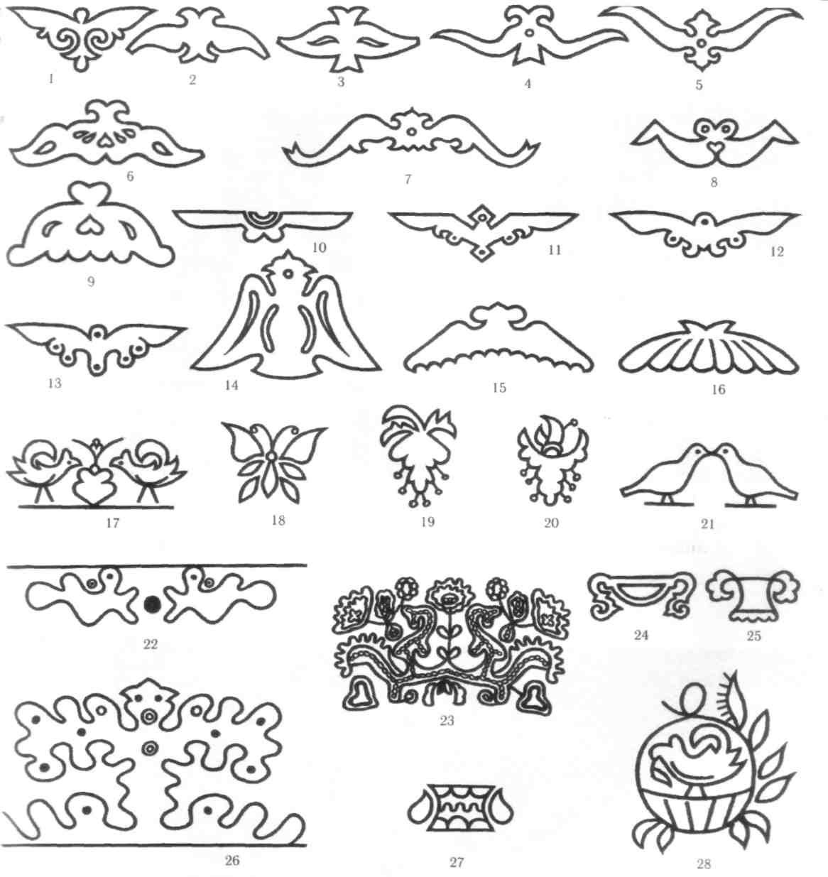 Татарский зооморфный орнамент