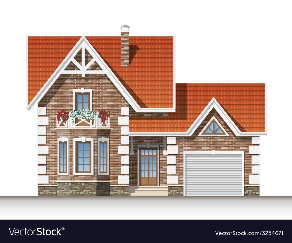 Кирпичное здание вектор