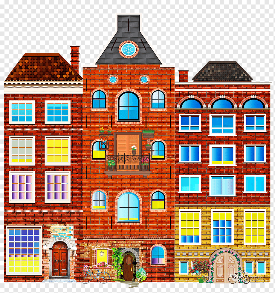 Кирпичный дом мультяшный