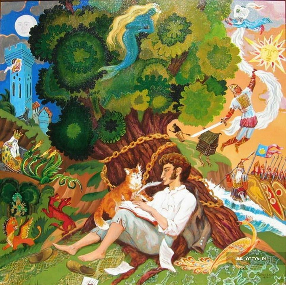 Иллюстрации к Лукоморью Пушкина для детей