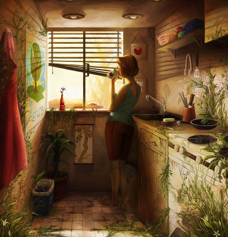 Уютные летние иллюстрации