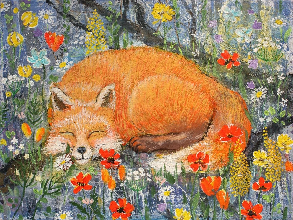 Лиса живопись