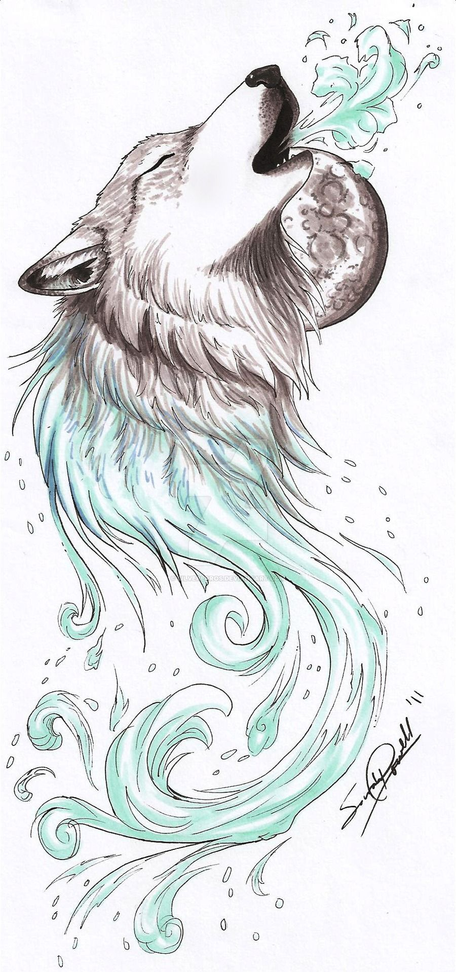 Красивые рисунки для срисовки волк