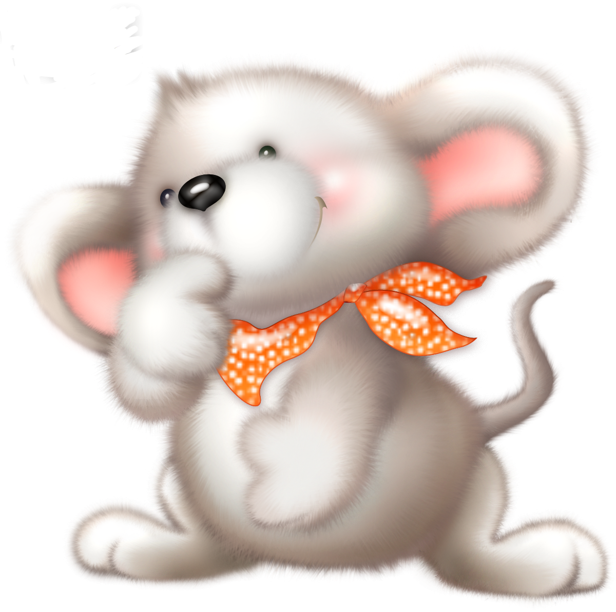 Забавные зверюшки на прозрачном фоне