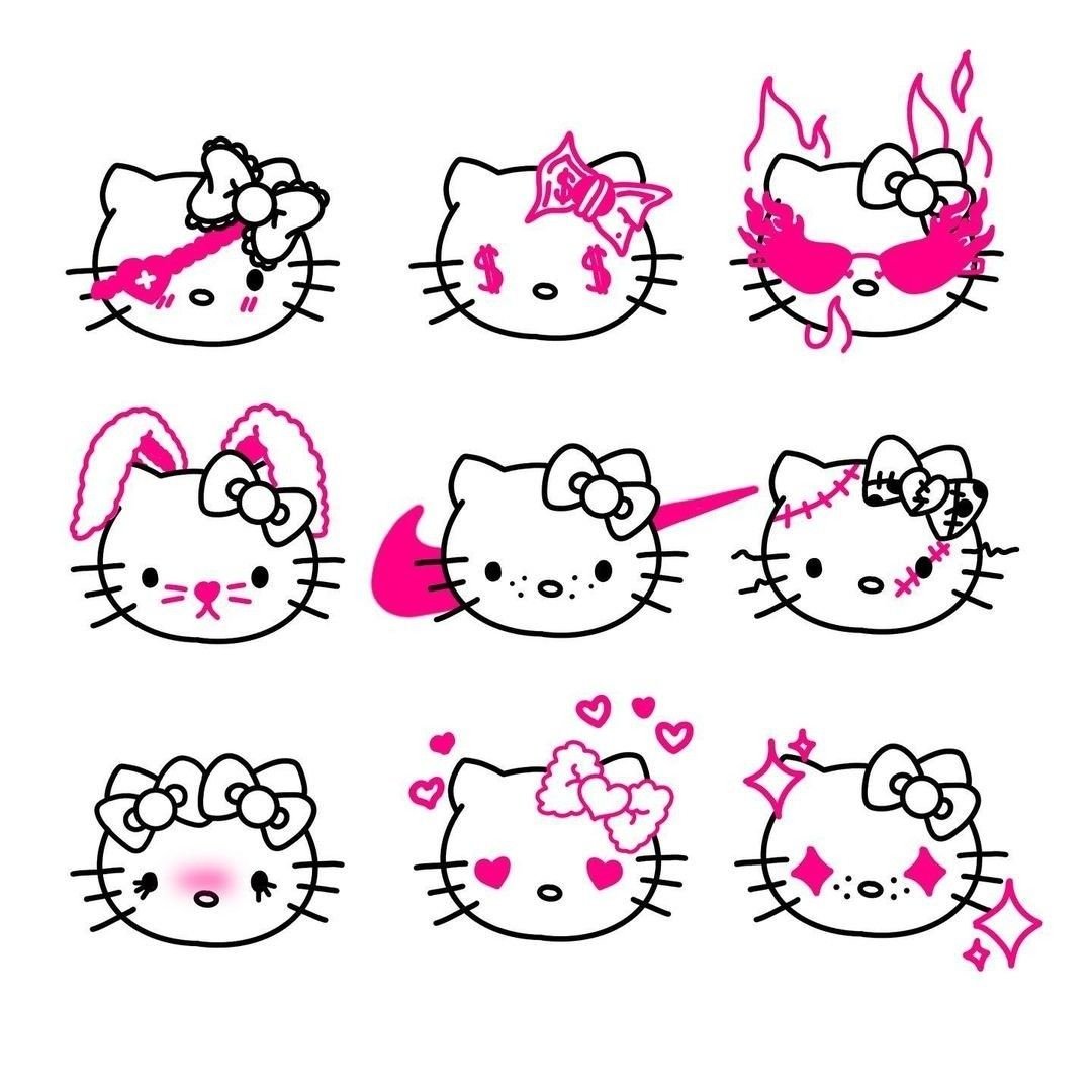 Хеллоу Китти тату эскиз