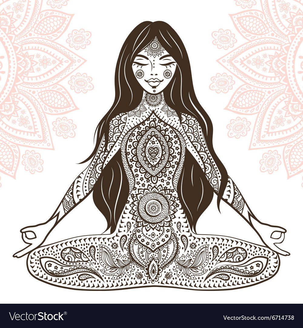 Йога девушка арт