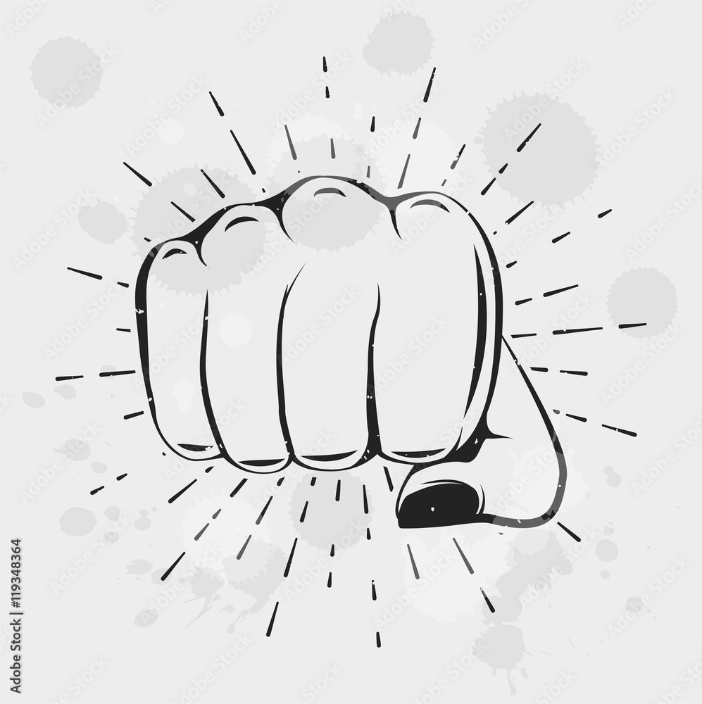 Кулаком по столу рисунок