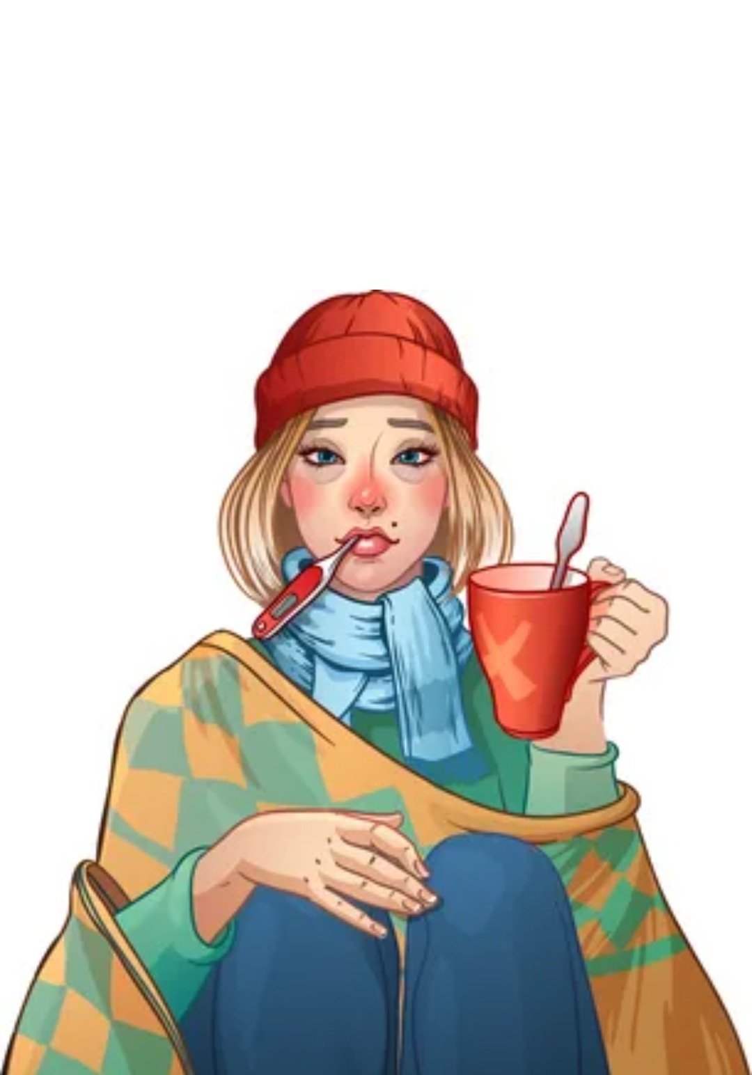 Простуда картинки прикольные