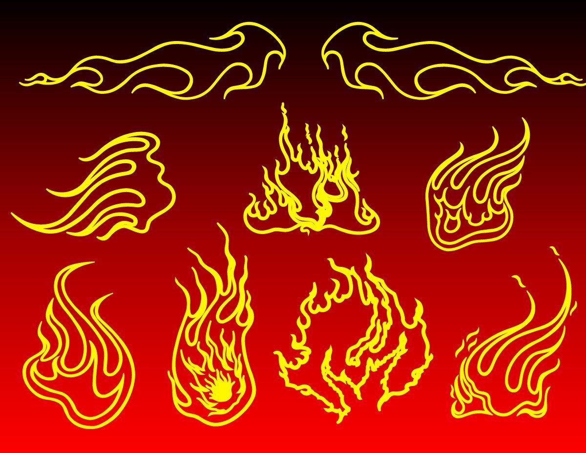 Узоры в виде пламени