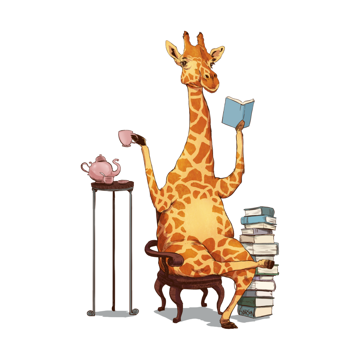 Жираф иллюстрация