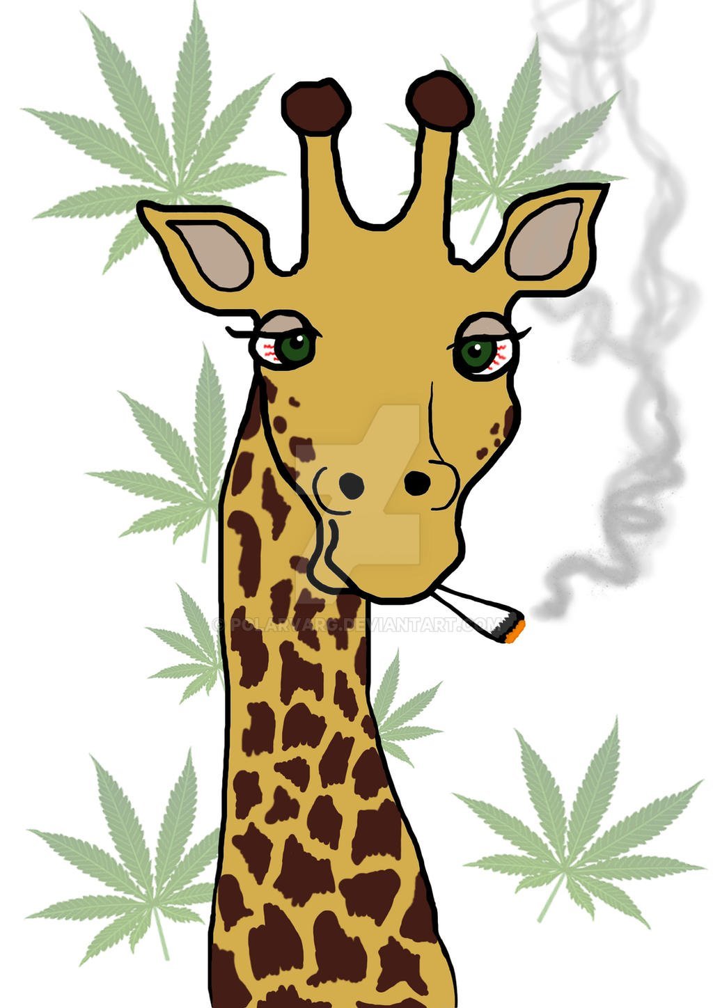 Жираф с сигаретой