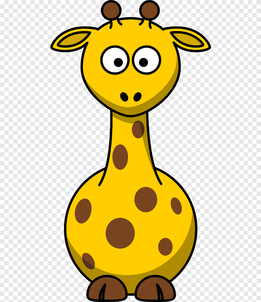 Жираф мультяшный в горошек